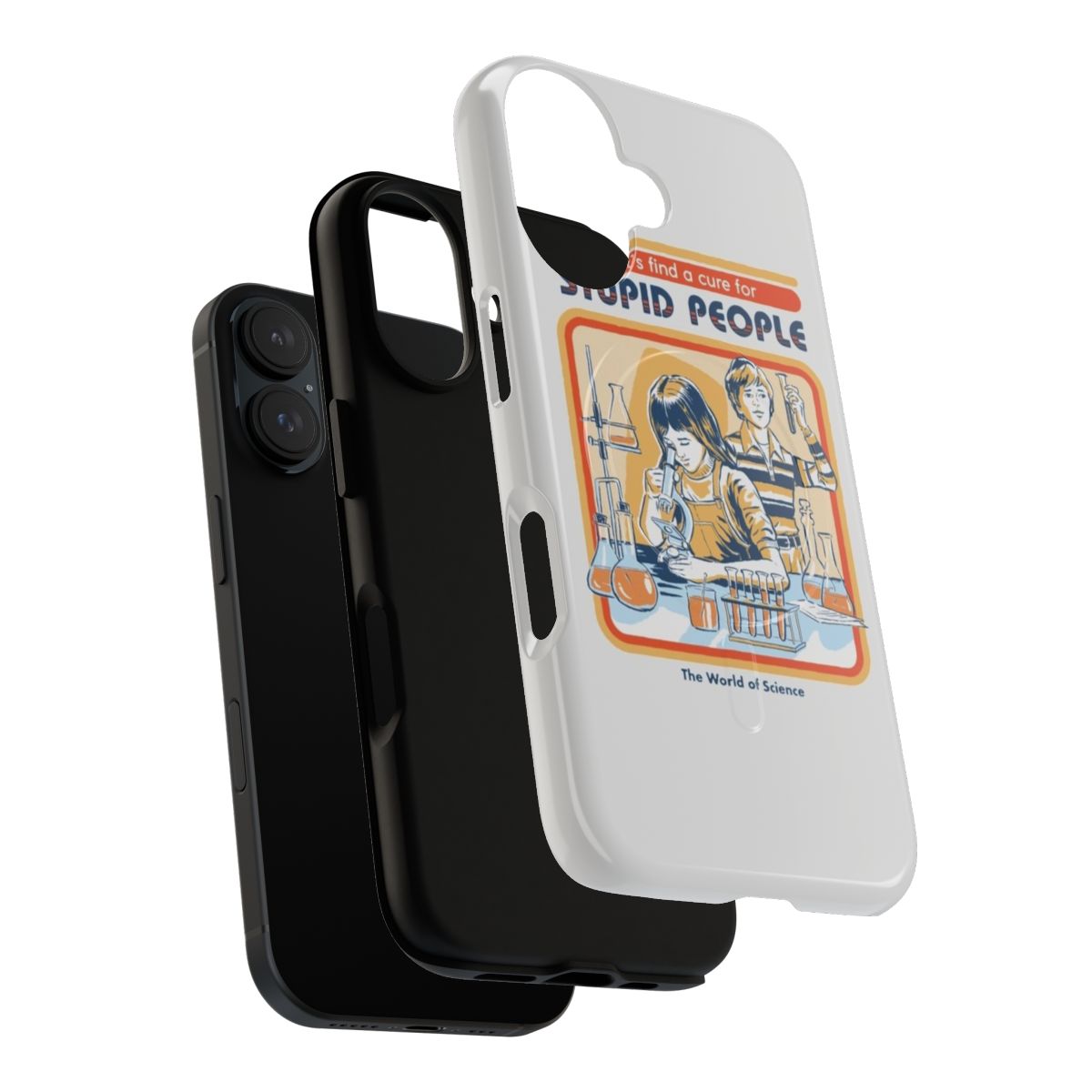 Magnetic tough phone case with a retro, vintage, and humorous design - Layers