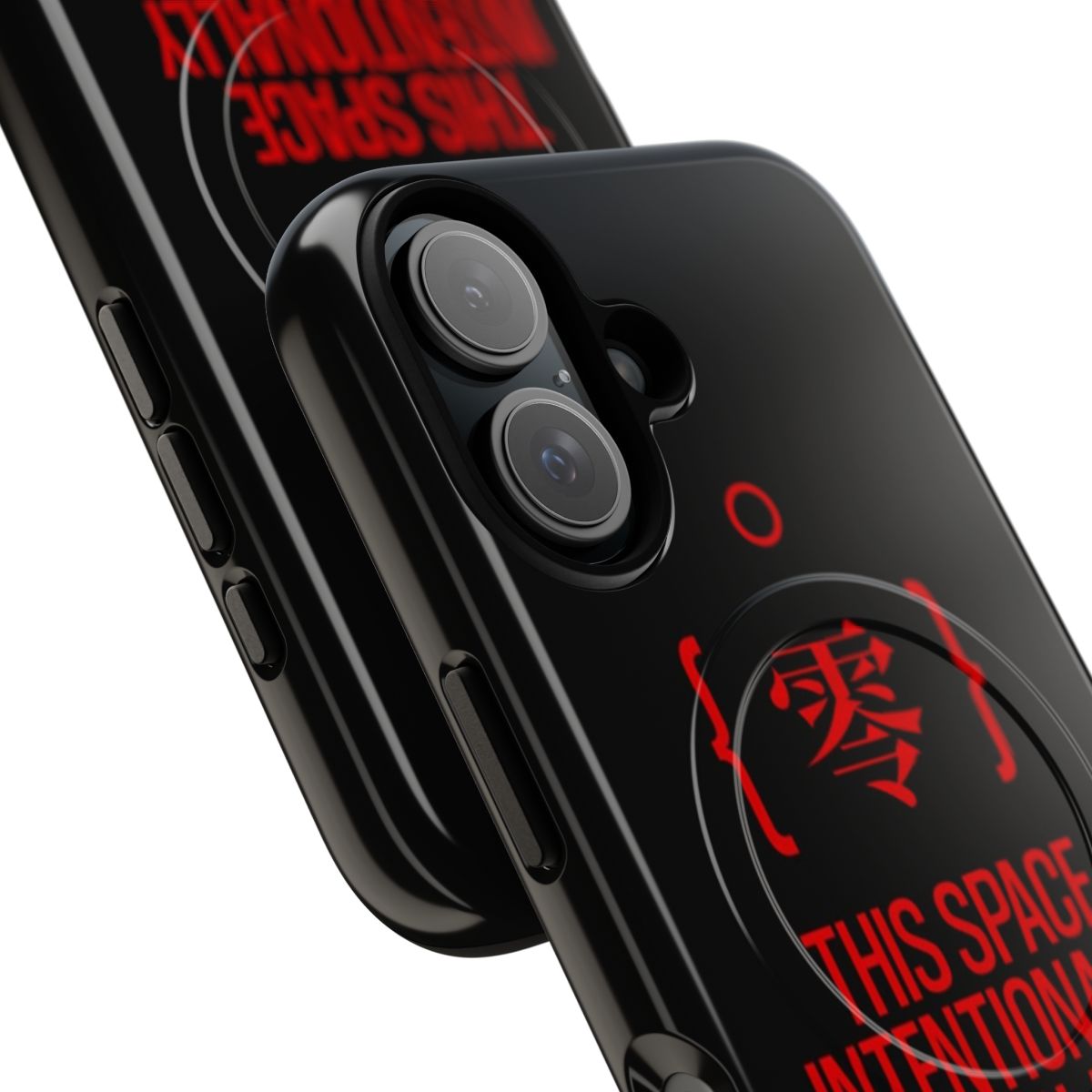 Sleek and durable phone case with a sci-fi cyberpunk design, suitable for LGBTQ+ users. - Detail