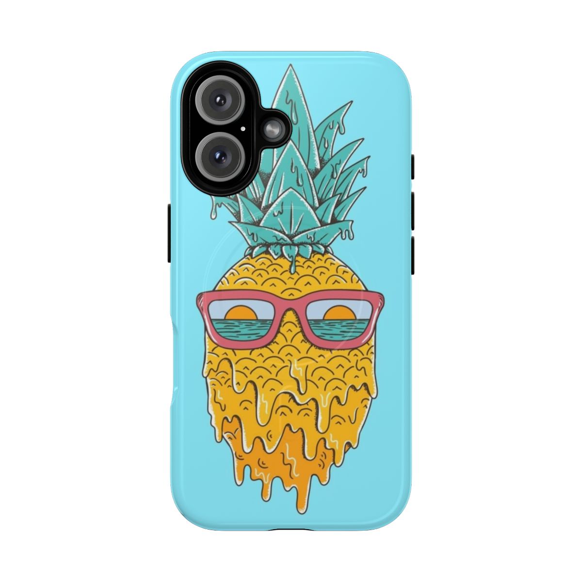 Pineapple-themed summer phone case with a colorful, tropical design