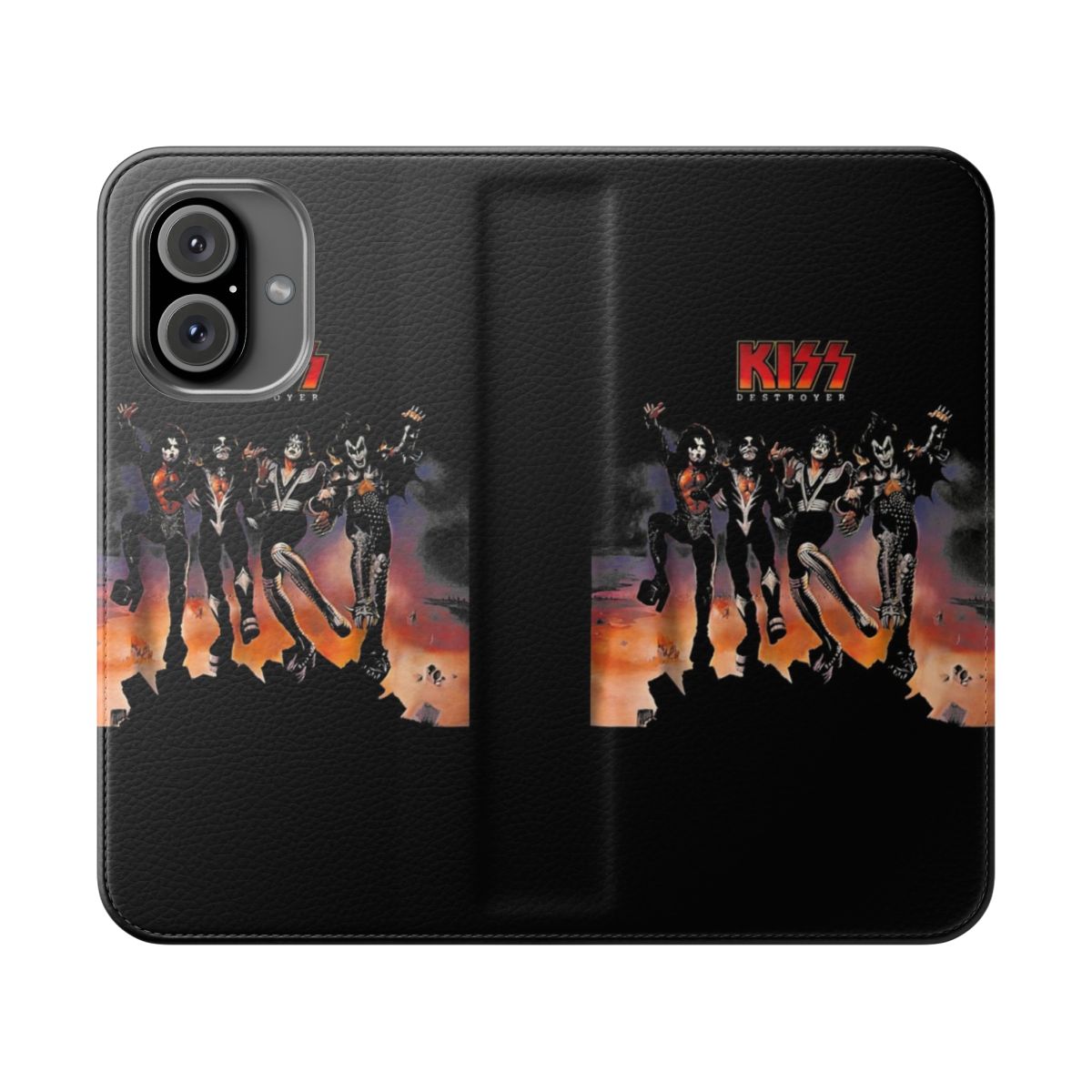 Retro KISS Destroyer inspired flip cover phone case