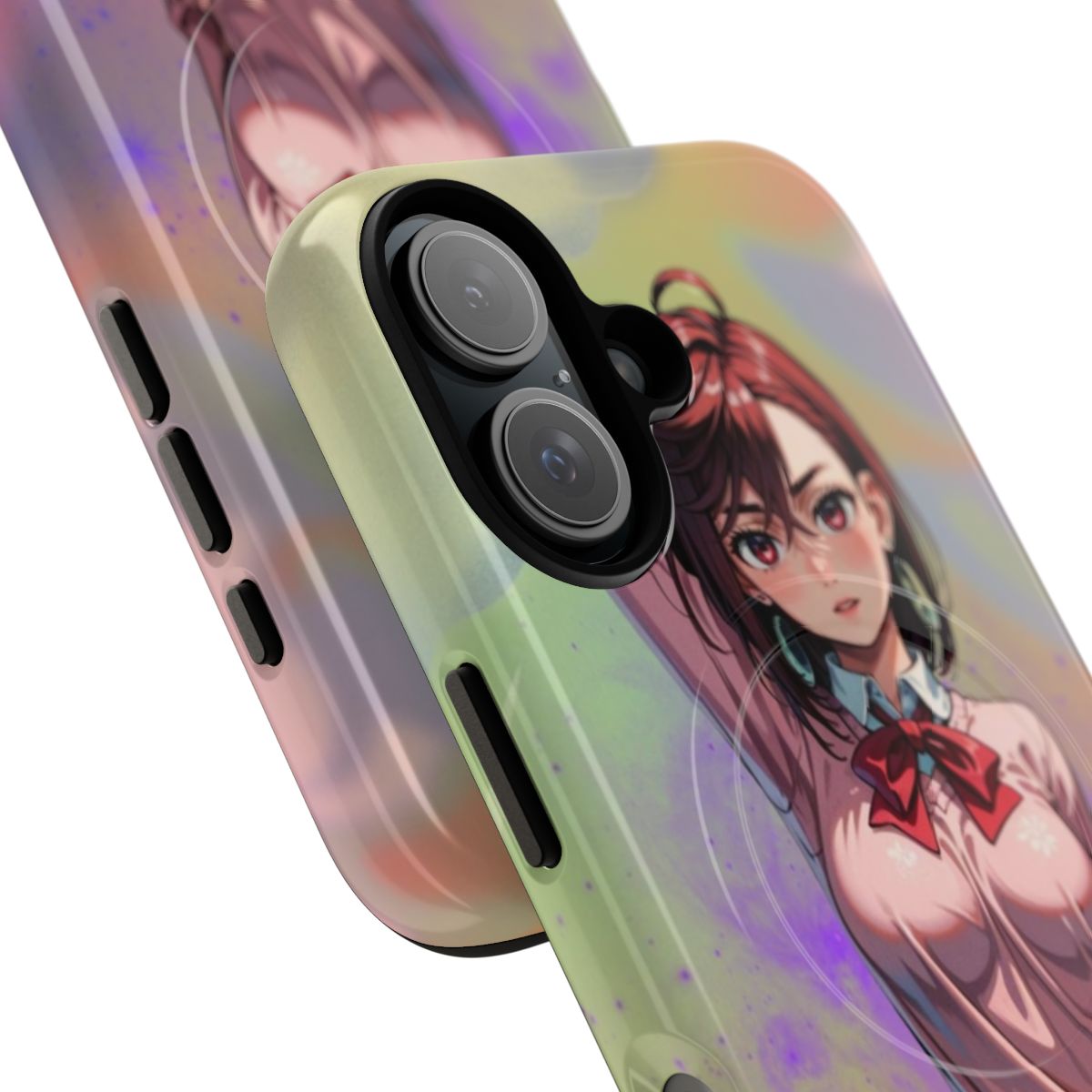 Momo Ayase-inspired magnetic phone case with dandadan plate design - Detail