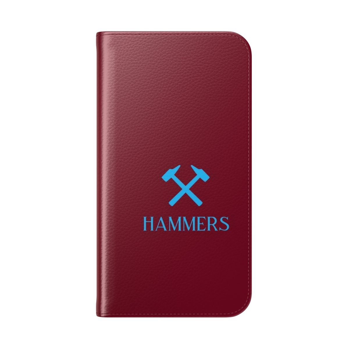 West Ham Hammers themed phone case with flip cover design - Folded Back