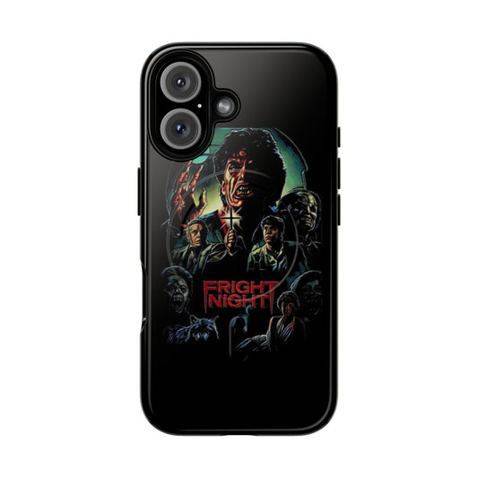 Magnetic phone case with a spooky horror movie design