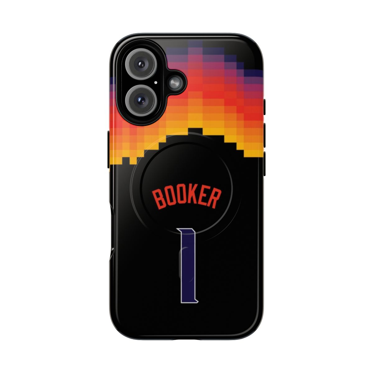 Magnetic tough phone case featuring a retro Phoenix Suns design