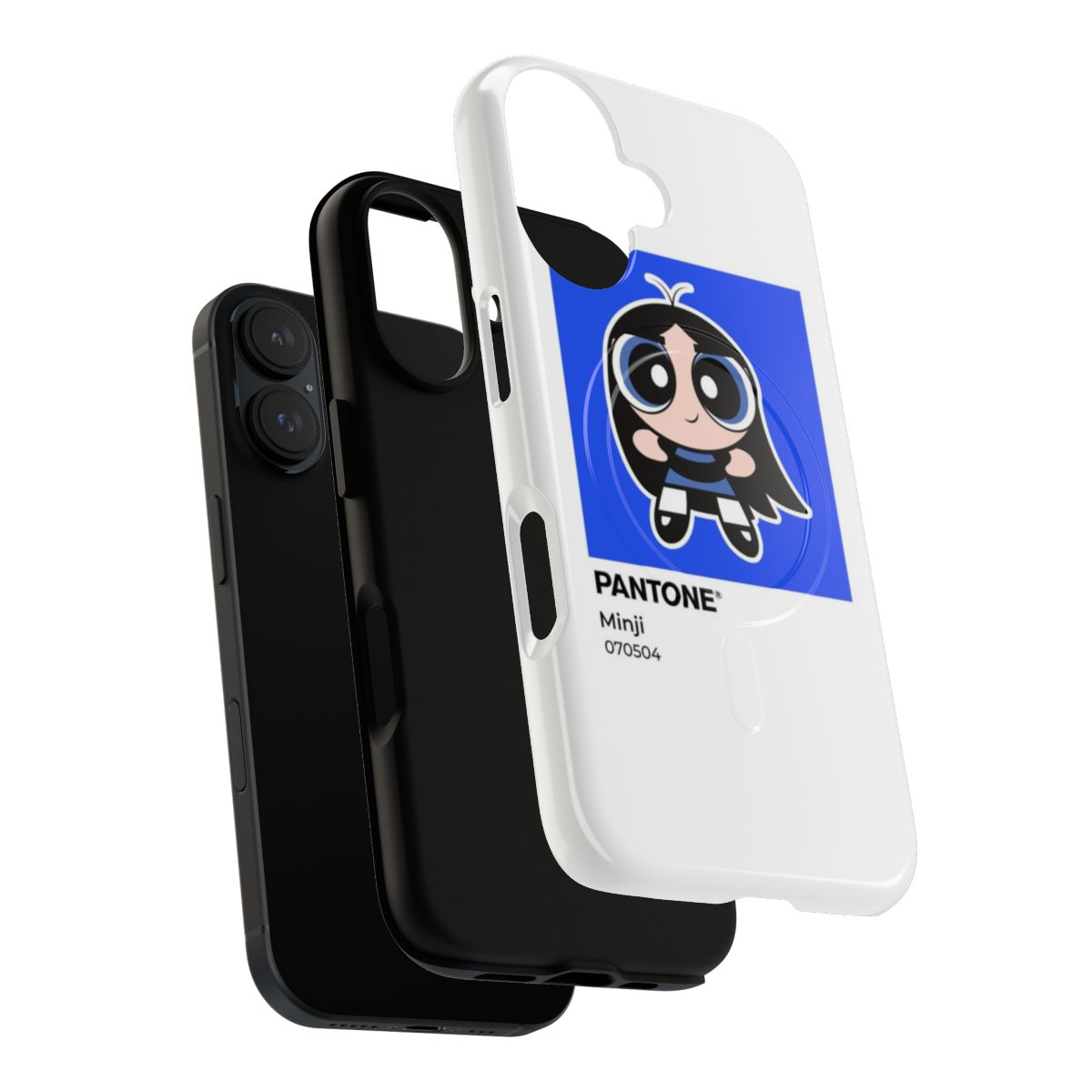 Minji-inspired phone case featuring the Powerpuff Girls in a stylish and colorful design - Layers