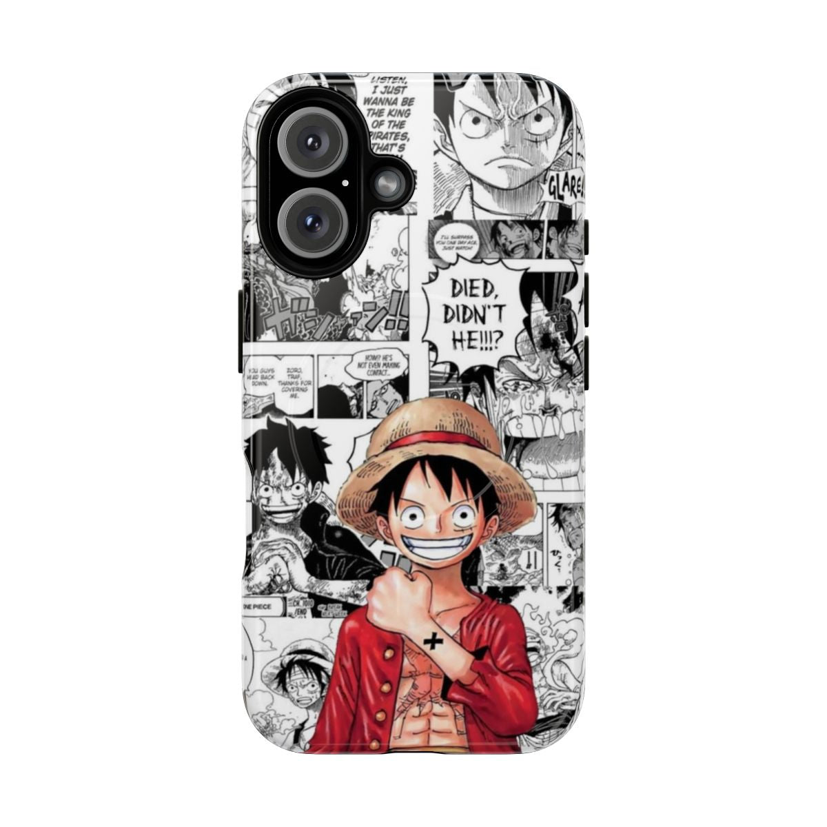 Magnetic tough phone case featuring Monkey D Luffy and the Strawhat pirates from the anime and manga series One Piece