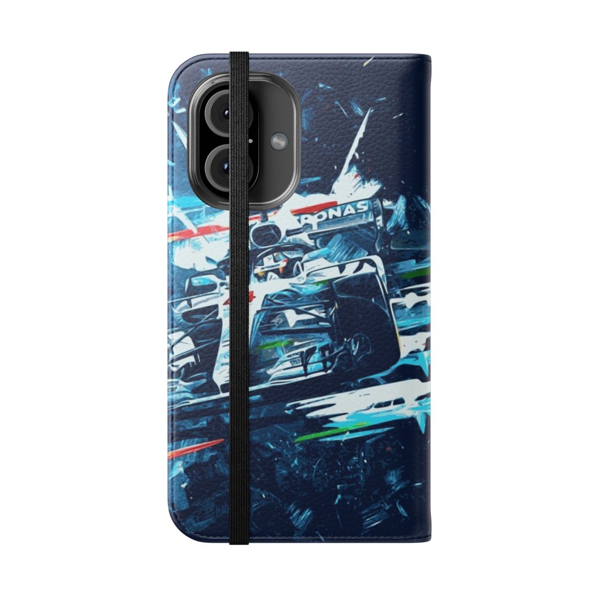 Formula 1 inspired phone case with racing car design - Folded Front