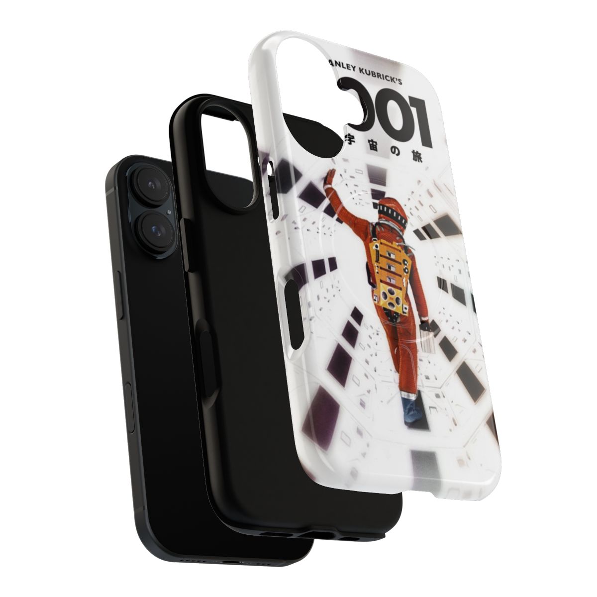 Retro space adventure-themed magnetic tough phone case with classic sci-fi imagery - Layers