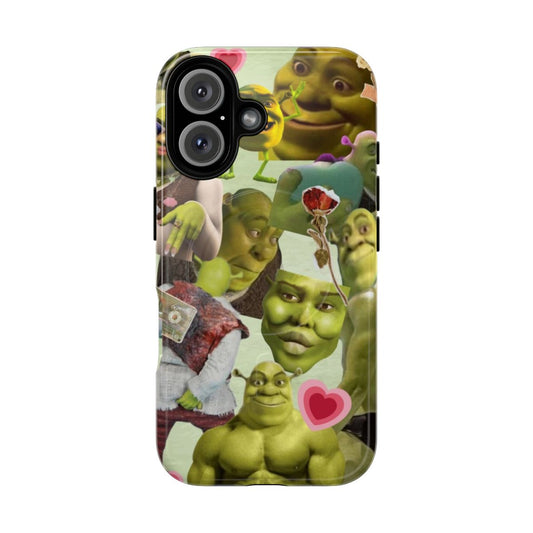 Image of a Shrek-inspired magnetic phone case