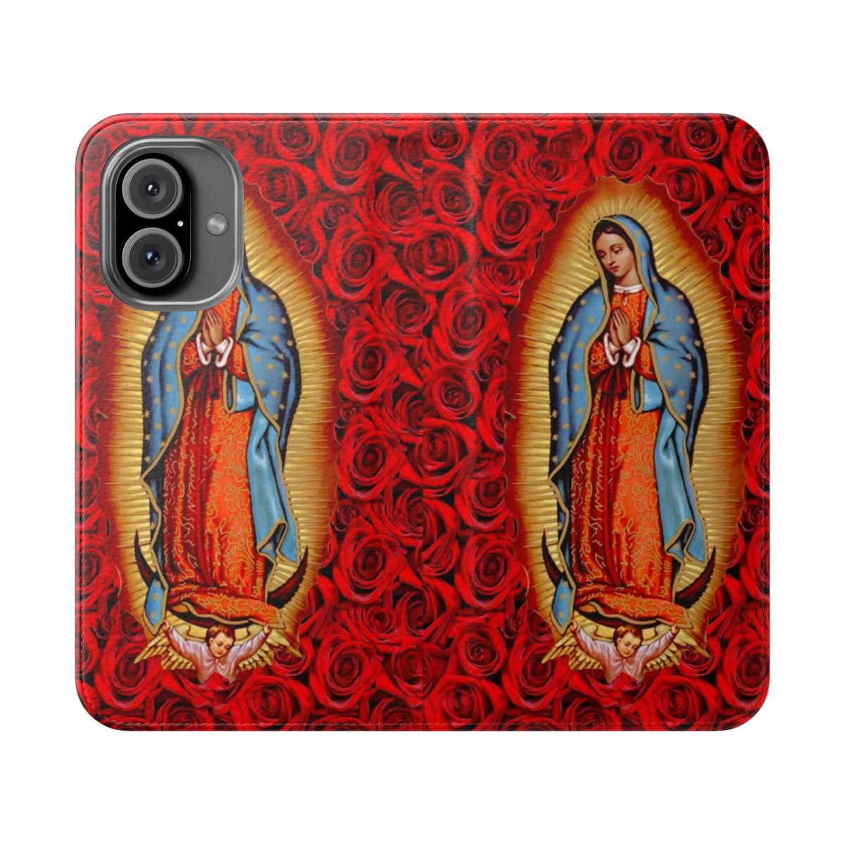 Vibrant Virgin Mary Phone Case Cover in Flip Design