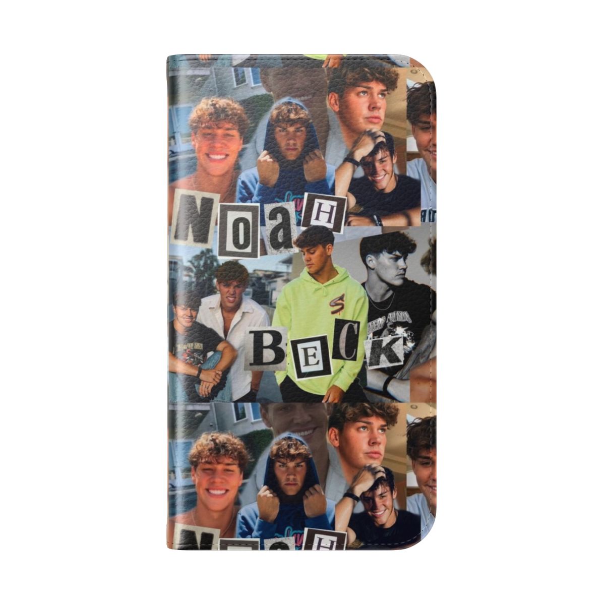 Collage-style phone case featuring Noah Beck from Sway House - Folded Back