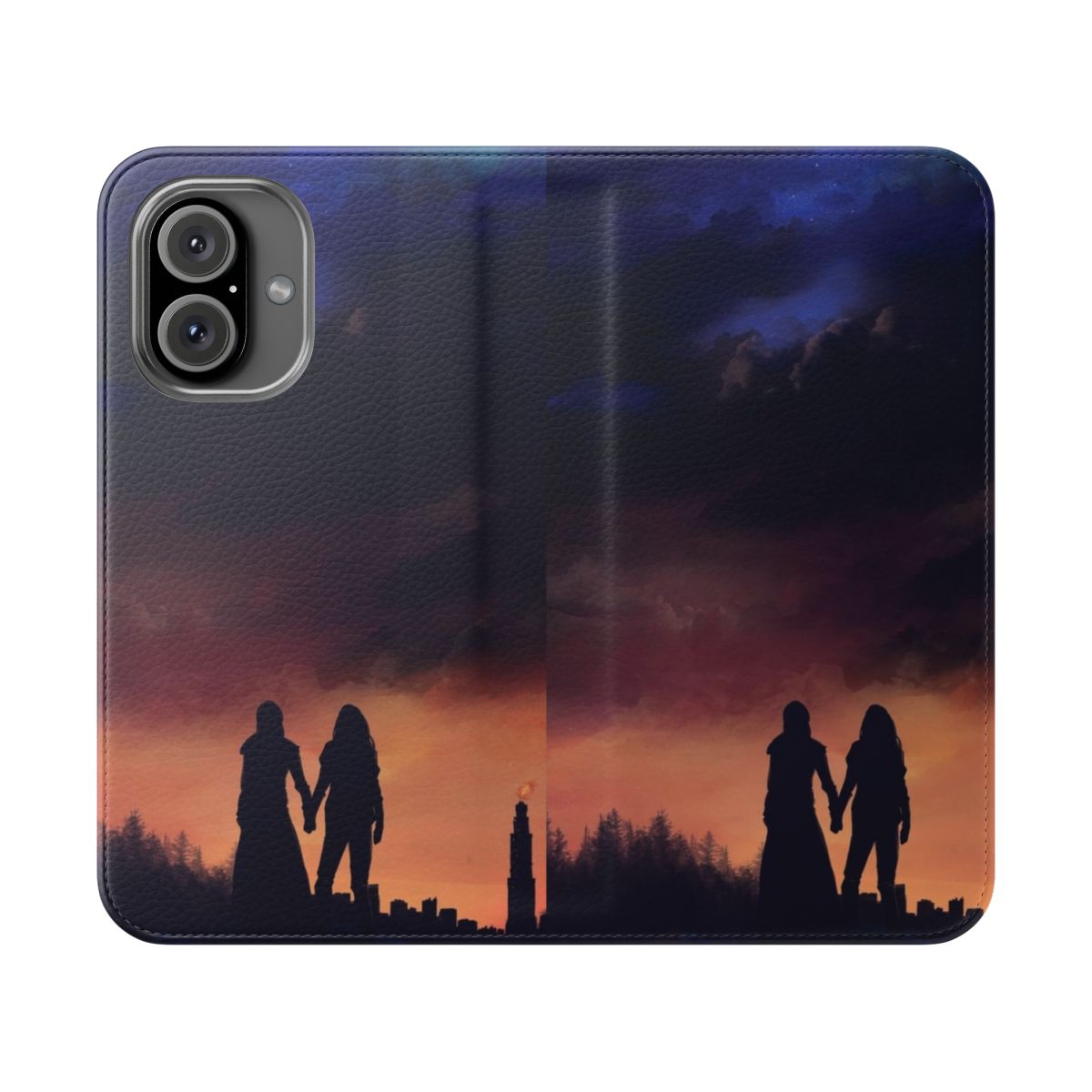 Sci-Fi Inspired Galaxy and Nature Flip Cover Phone Case