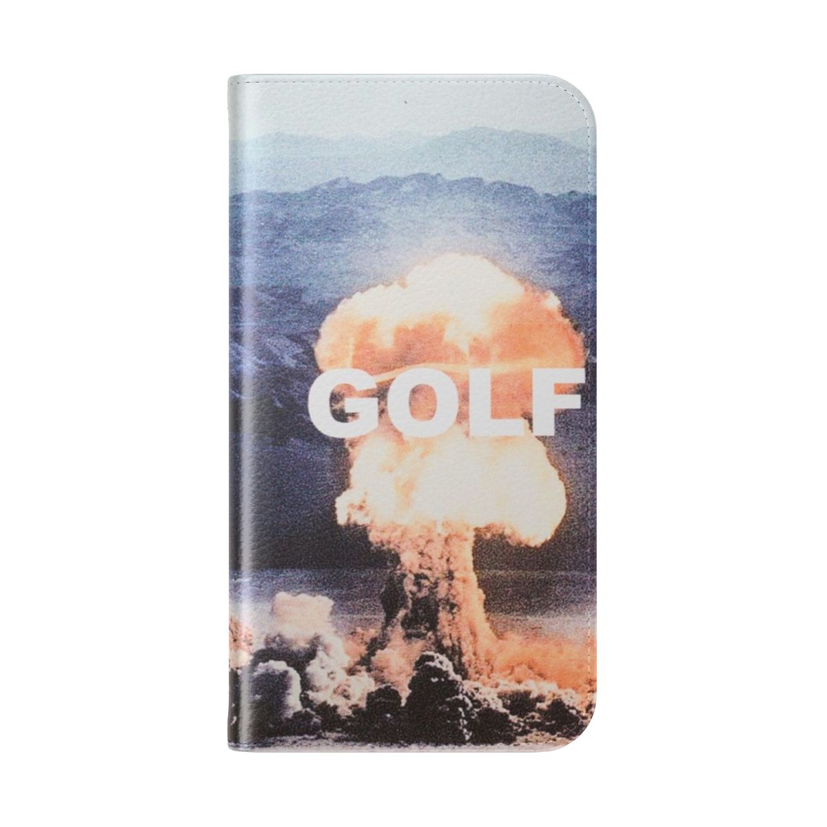 Golf Nuke inspired flip cover phone case for mobile devices - Folded Back