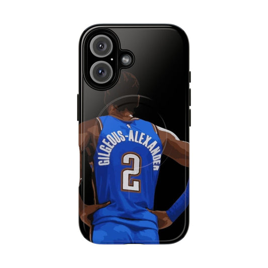 Custom phone case featuring Shai Gilgeous-Alexander, star player of the Oklahoma City Thunder