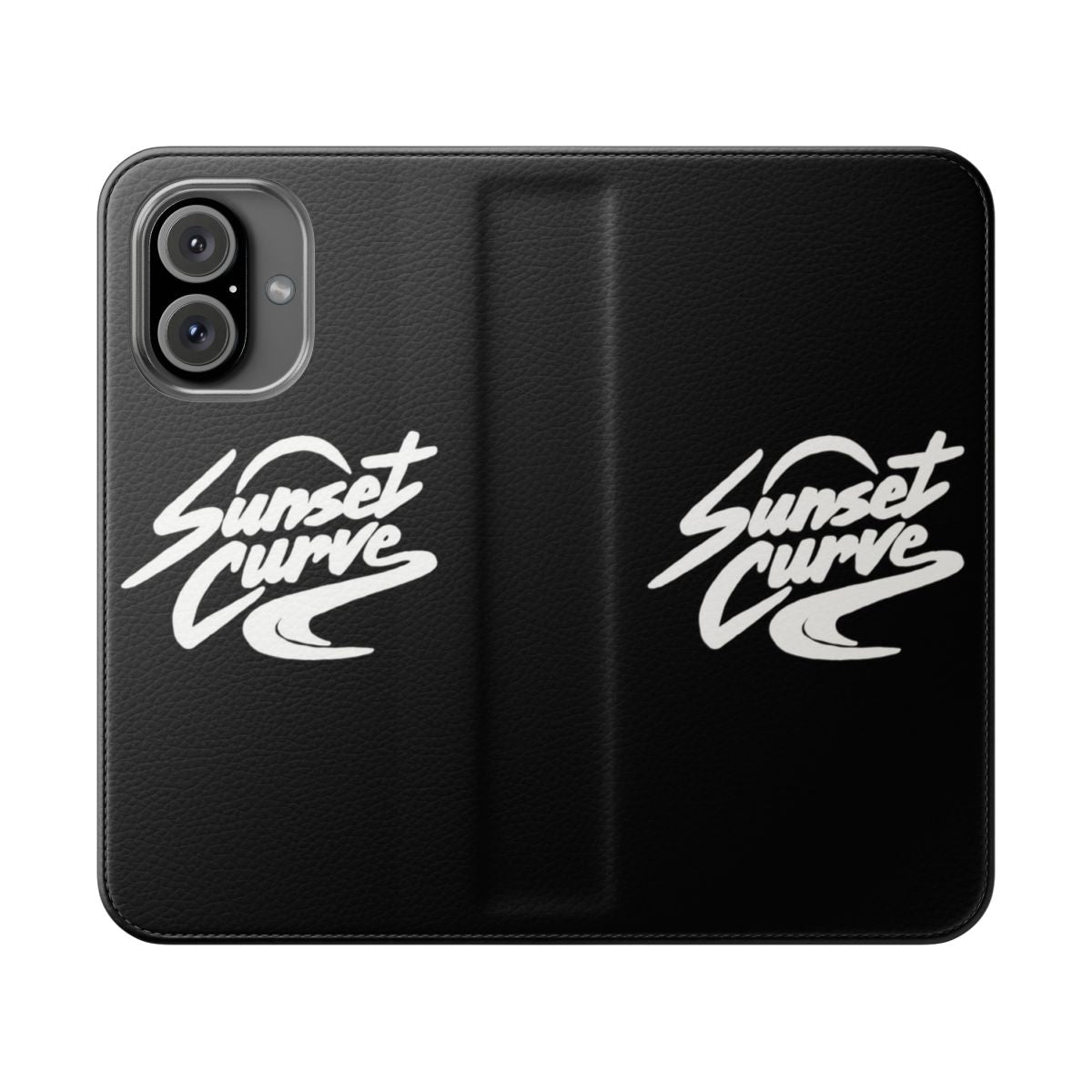 Sunset Curve inspired flip cover phone case with Julie and the Phantoms band logo