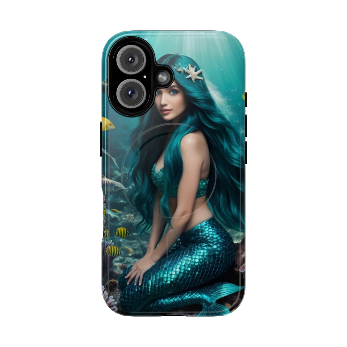 Mermaid-themed phone case with a stunning, ethereal design