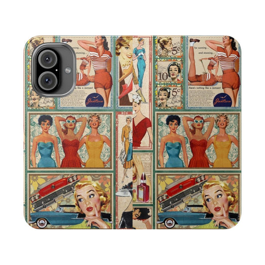 A vintage-style 1950s inspired flip phone case