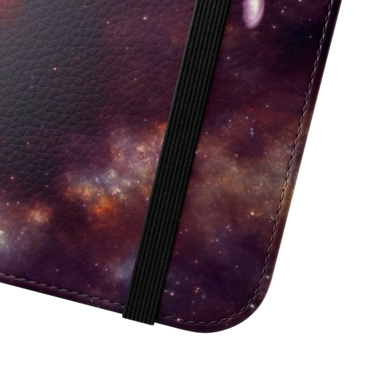 Colorful phone case with a galaxy and astronaut graffiti-style design - Close Up