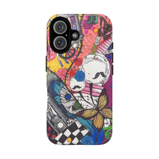 Puella Magi Madoka Magica inspired magnetic tough phone case with witch print