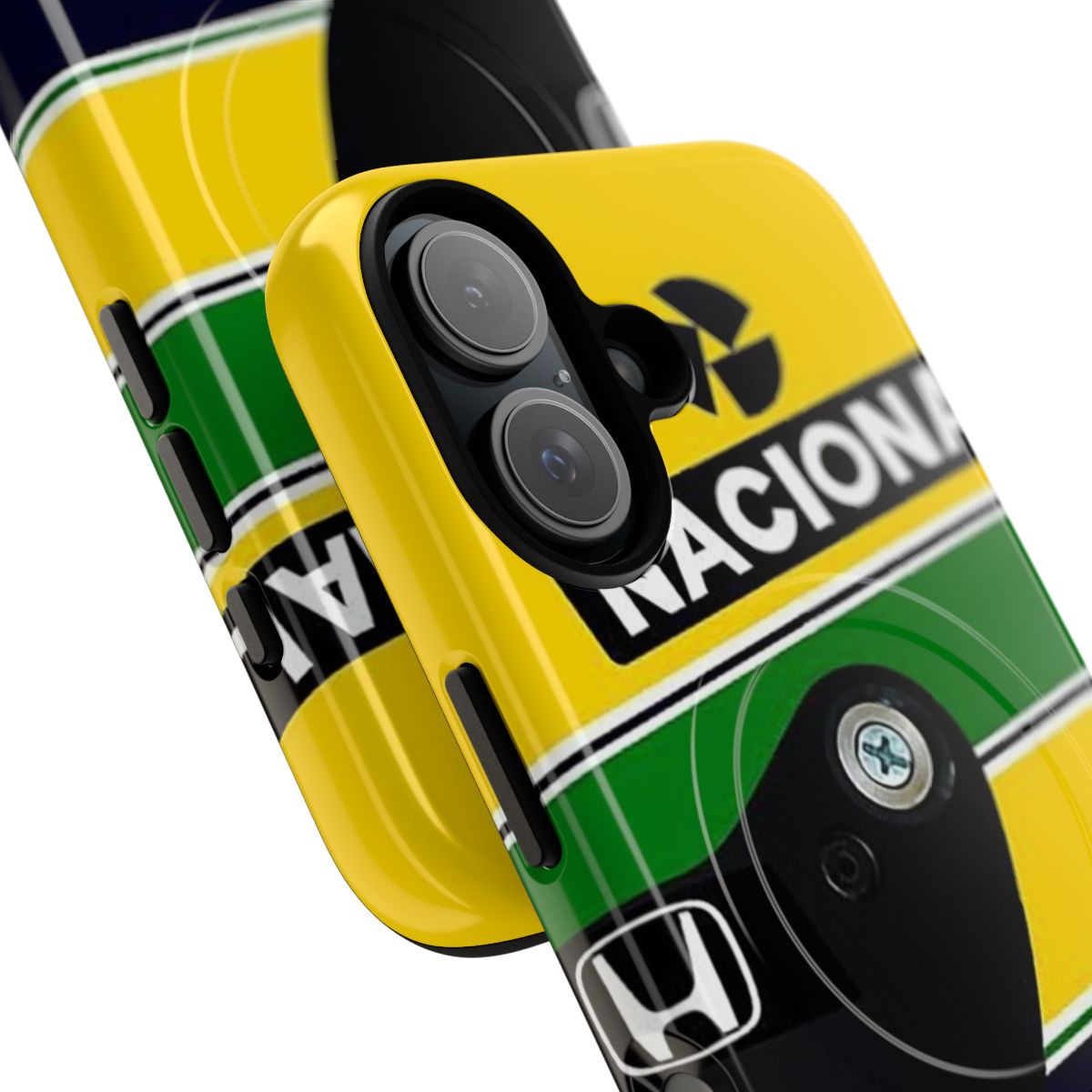 Ayrton Senna inspired magnetic tough phone case - Detail