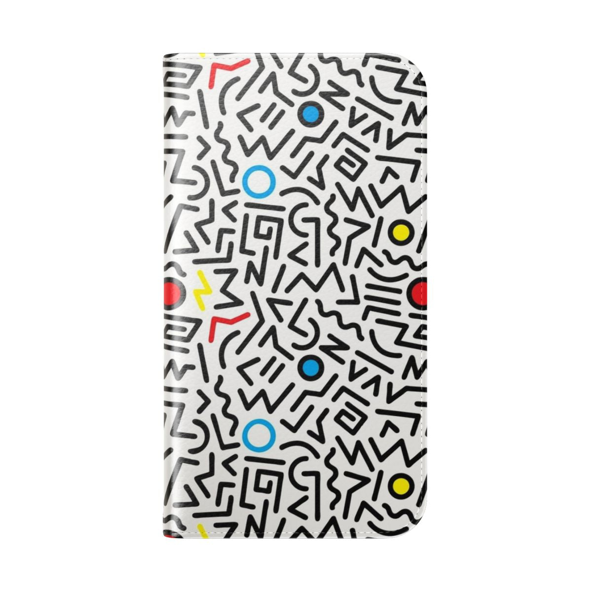 Retro 1980s inspired fun phone case with colorful patterns and nature-inspired graphics - Folded Back