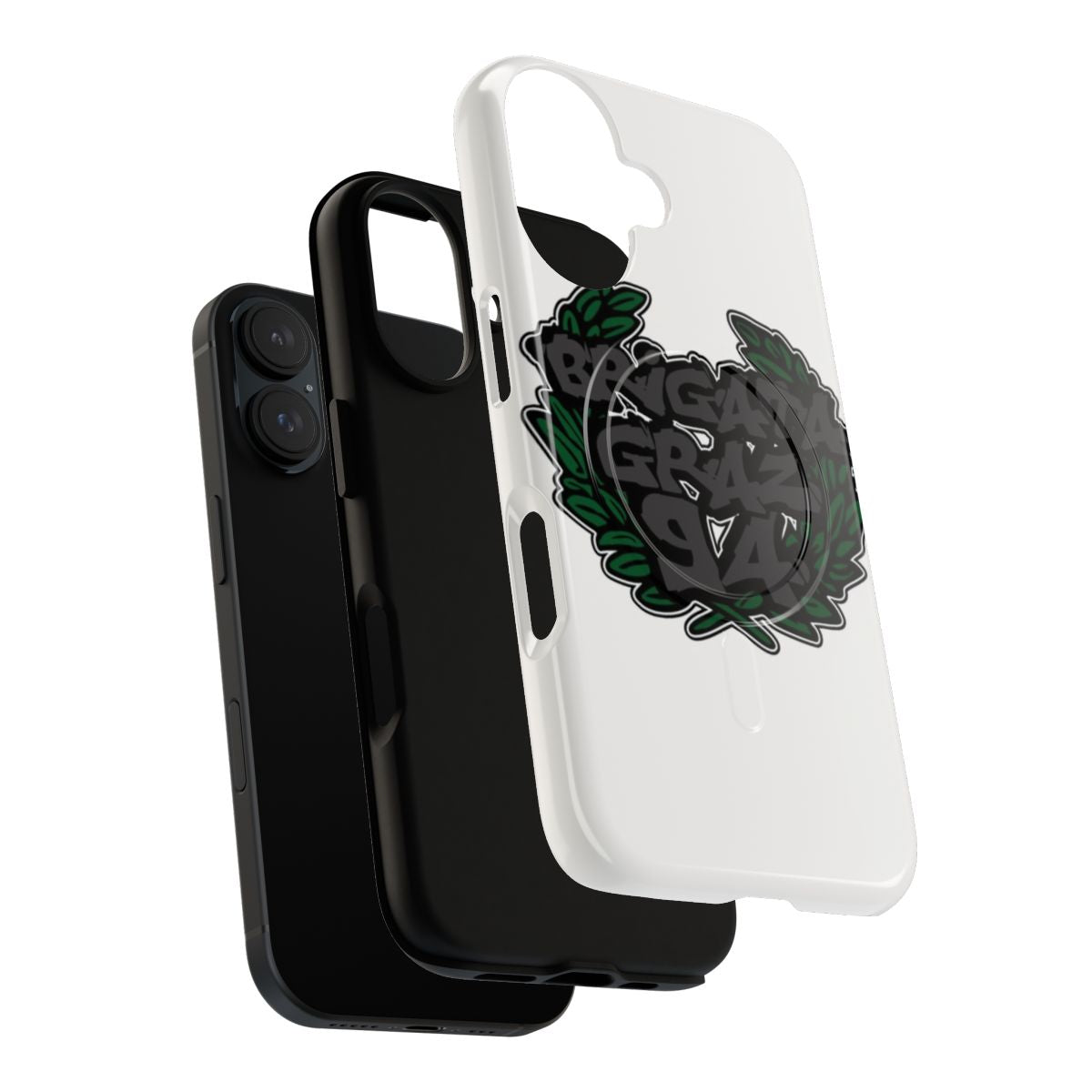 Magnetic tough phone case featuring Brigata Graz 94 ultras design - Layers