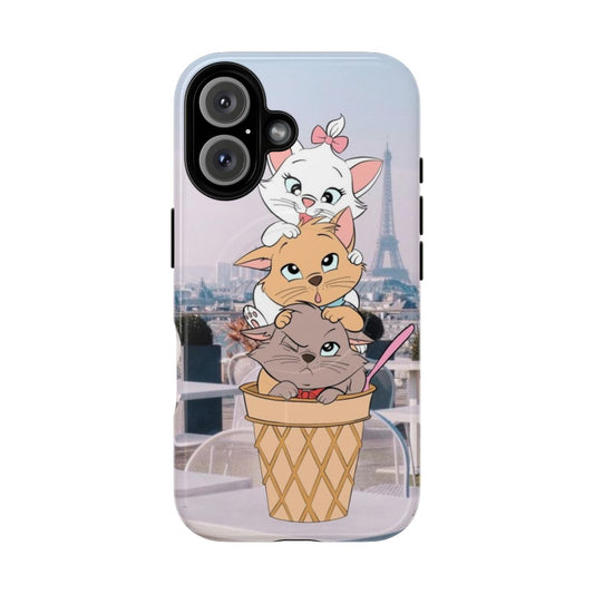 Magnetic Protective Cat Phone Case featuring the Aristocats characters