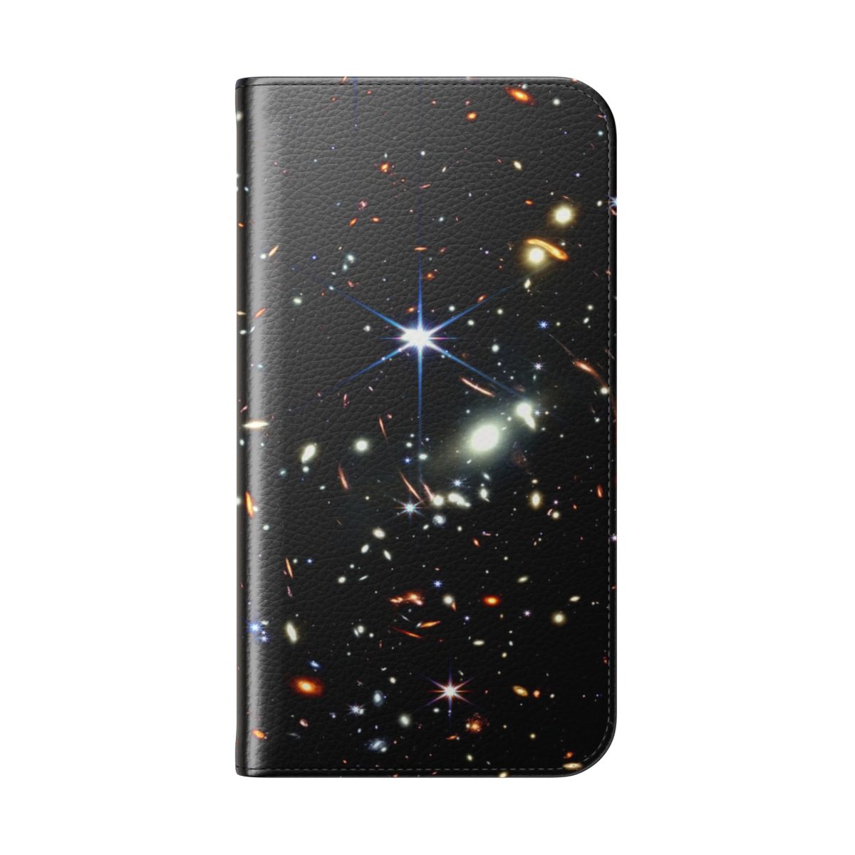 Deep Field Space Flip Phone Case featuring the stunning first image from the James Webb Space Telescope - Folded Back