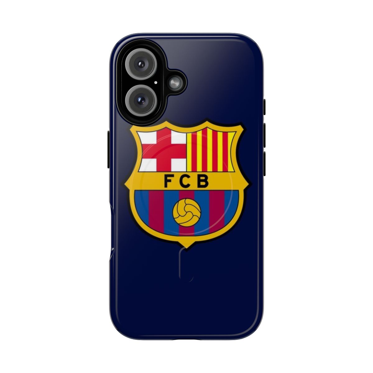 Barcelona-inspired magnetic phone case with football/soccer club crest and colors