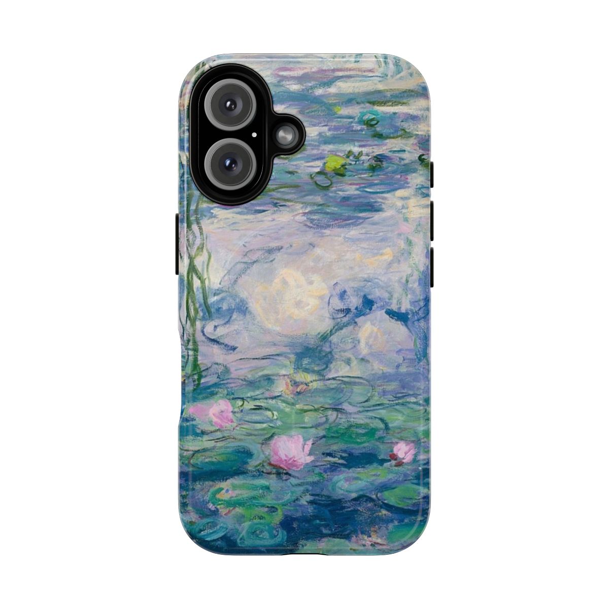 Vibrant water lily phone case with Monet's iconic impressionist artwork