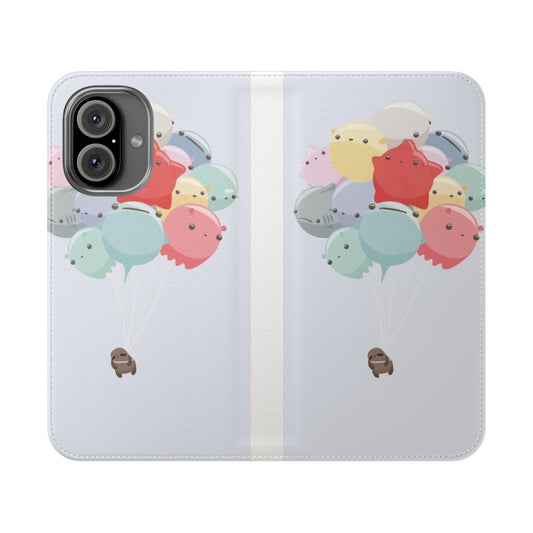 Colorful phone case cover with cartoon balloon animal designs