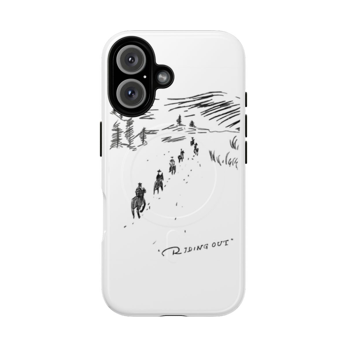 Magnetic tough phone case featuring artwork inspired by the Red Dead Redemption video game series, showcasing the character Arthur Morgan.