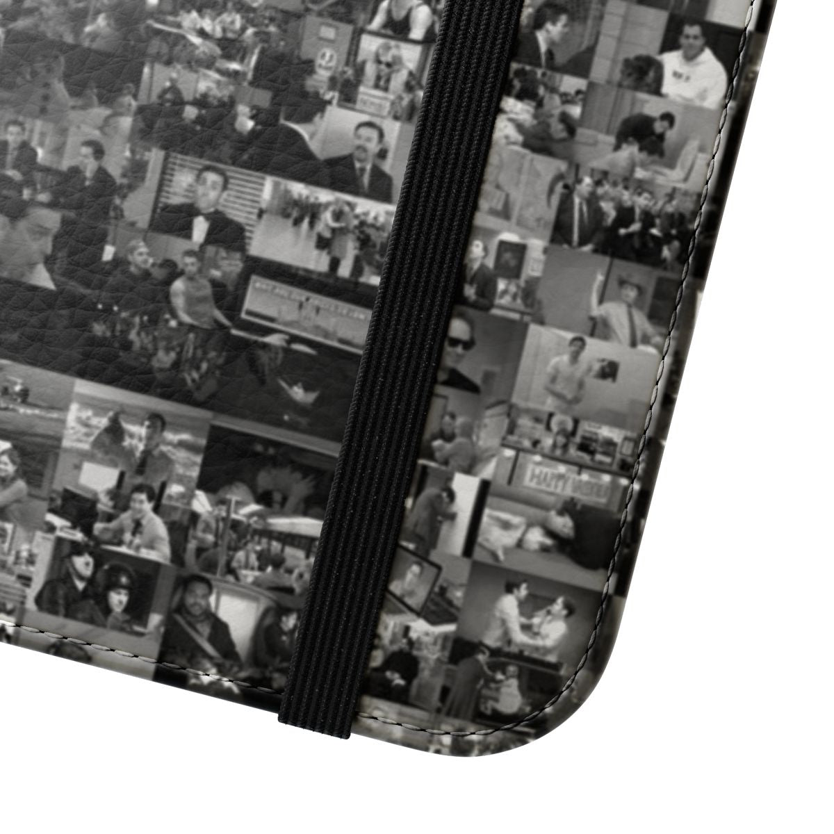 Flip cover phone case featuring characters and scenes from the popular TV show The Office - Close Up