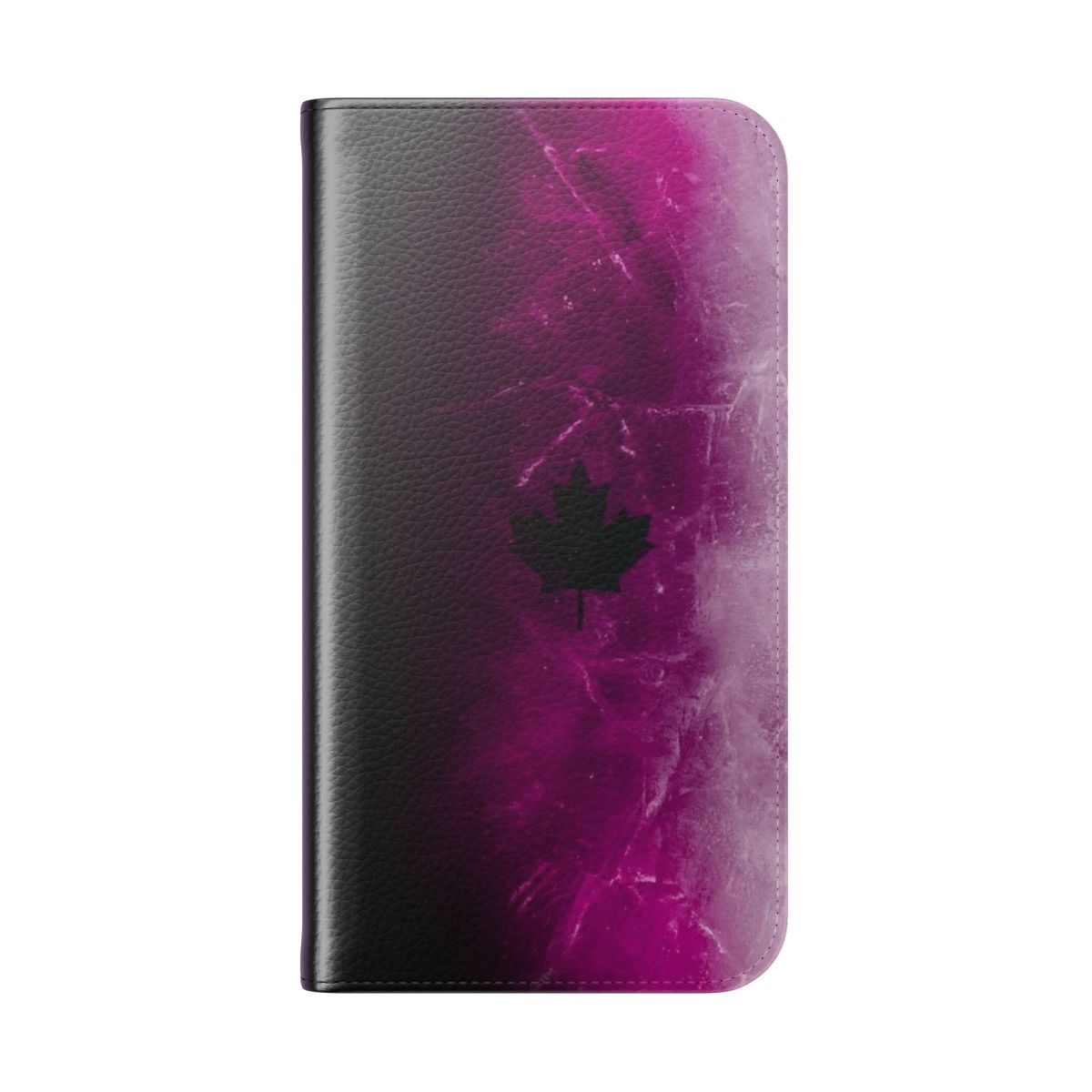 Purple Black Ice Themed Phone Case Cover - Folded Back