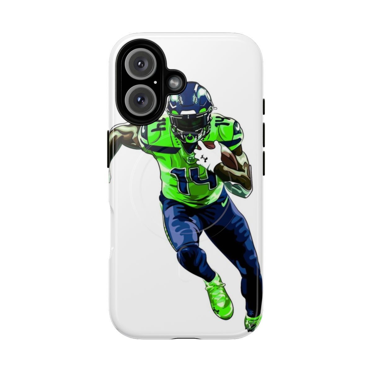 Magnetic tough phone case with DK Metcalf design