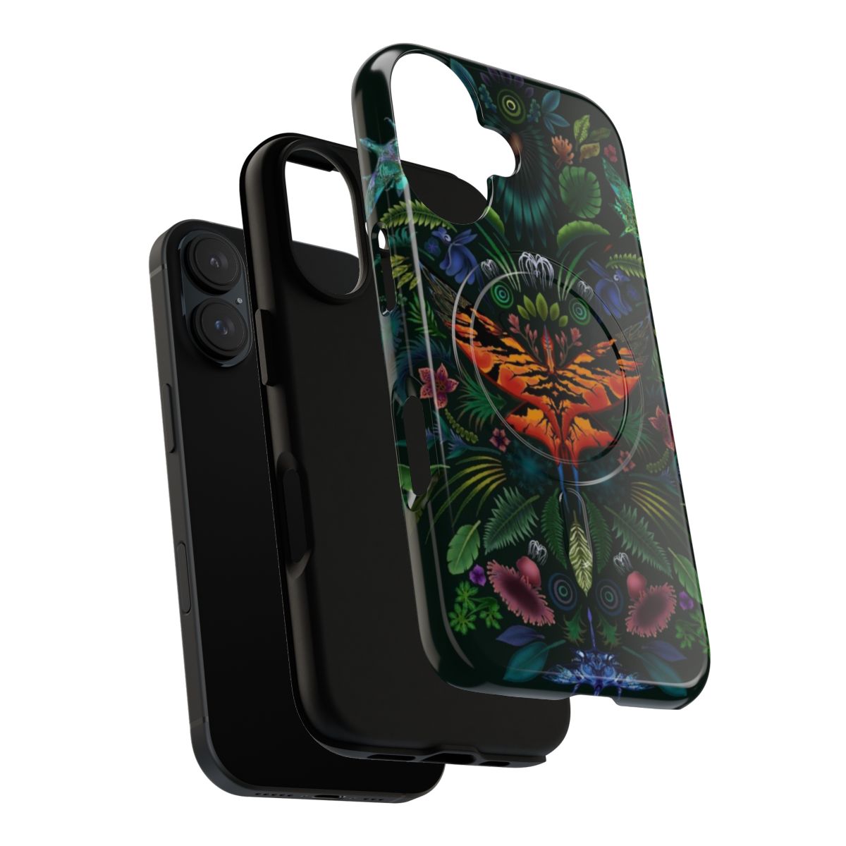 Whimsical phone case with Pandora forest digital art design - Layers