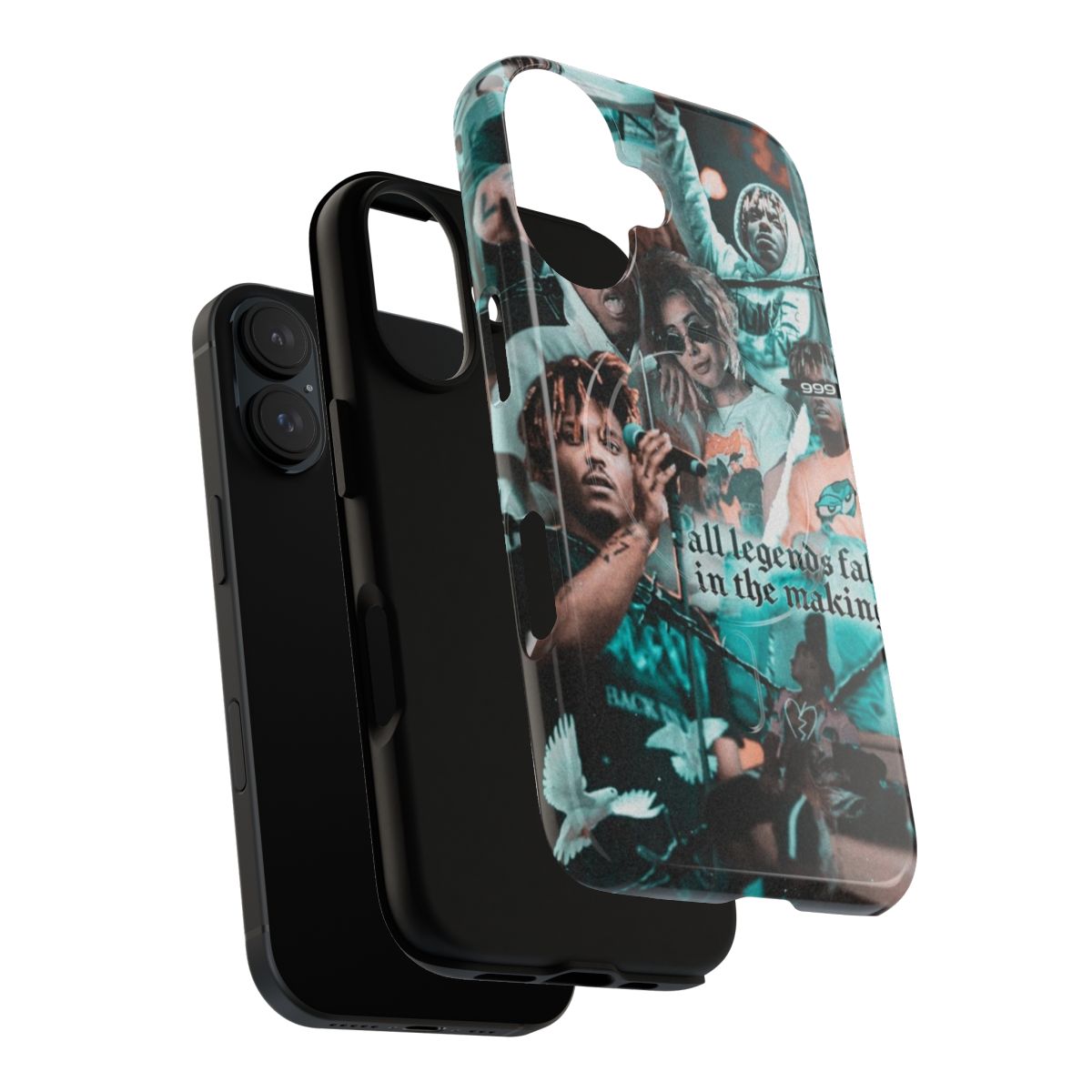 Magnetic tough phone case with custom Juice WRLD inspired graphics - Layers