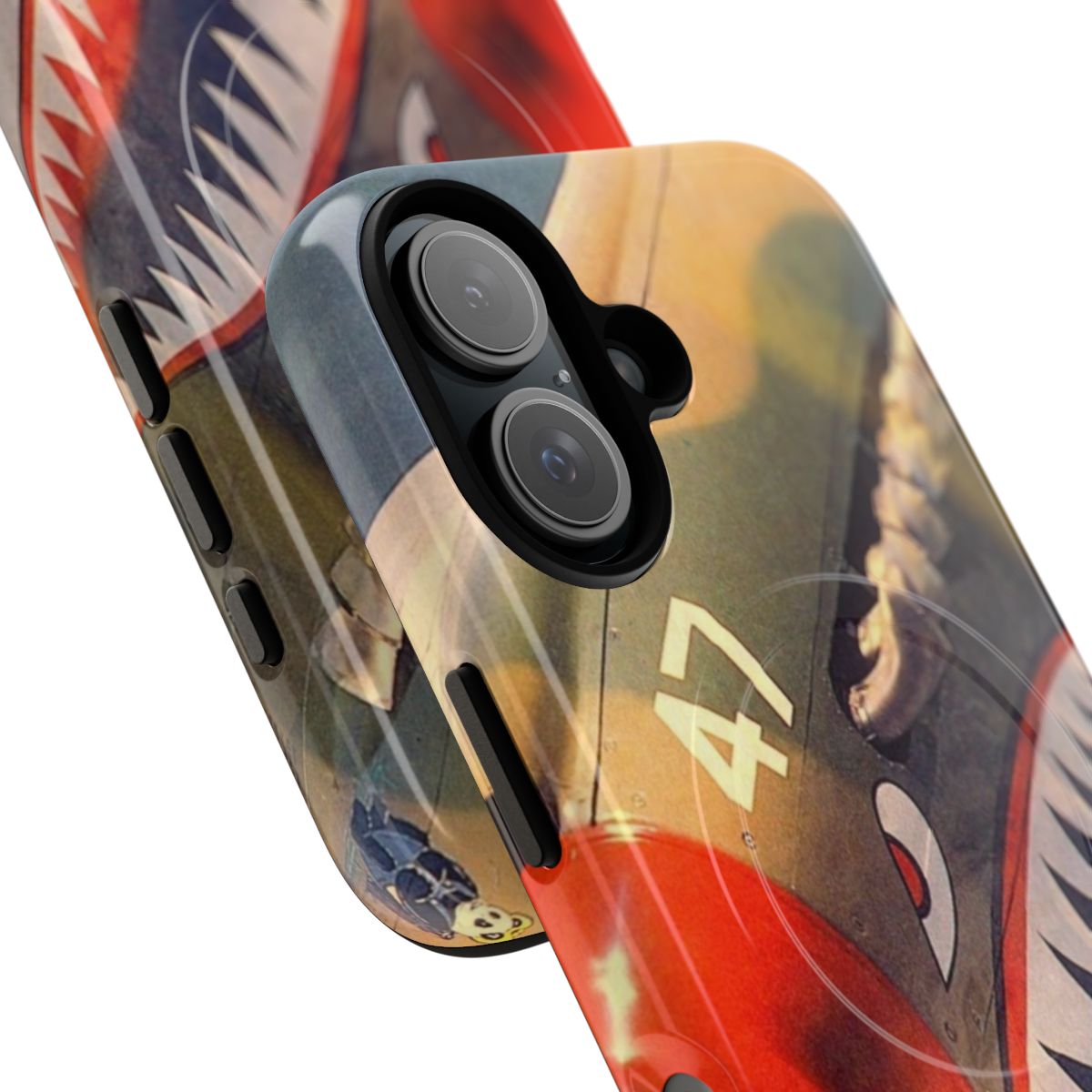 Magnetic phone case with P40 Warhawk aircraft design - Detail