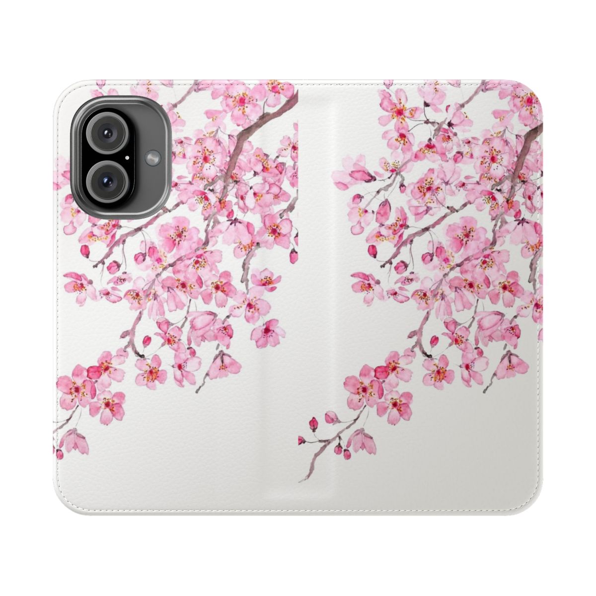 Handpainted cherry blossom watercolor floral phone case