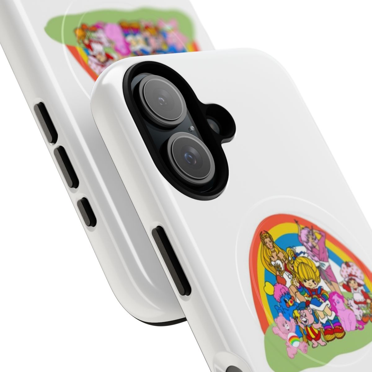 Retro 80's cartoon-themed phone case with a vibrant, colorful design - Detail