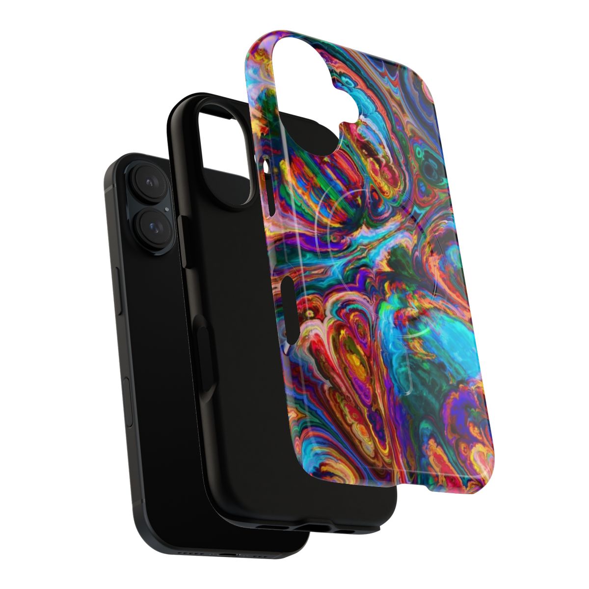 Colorful abstract flowing phone case with intense colors - Layers