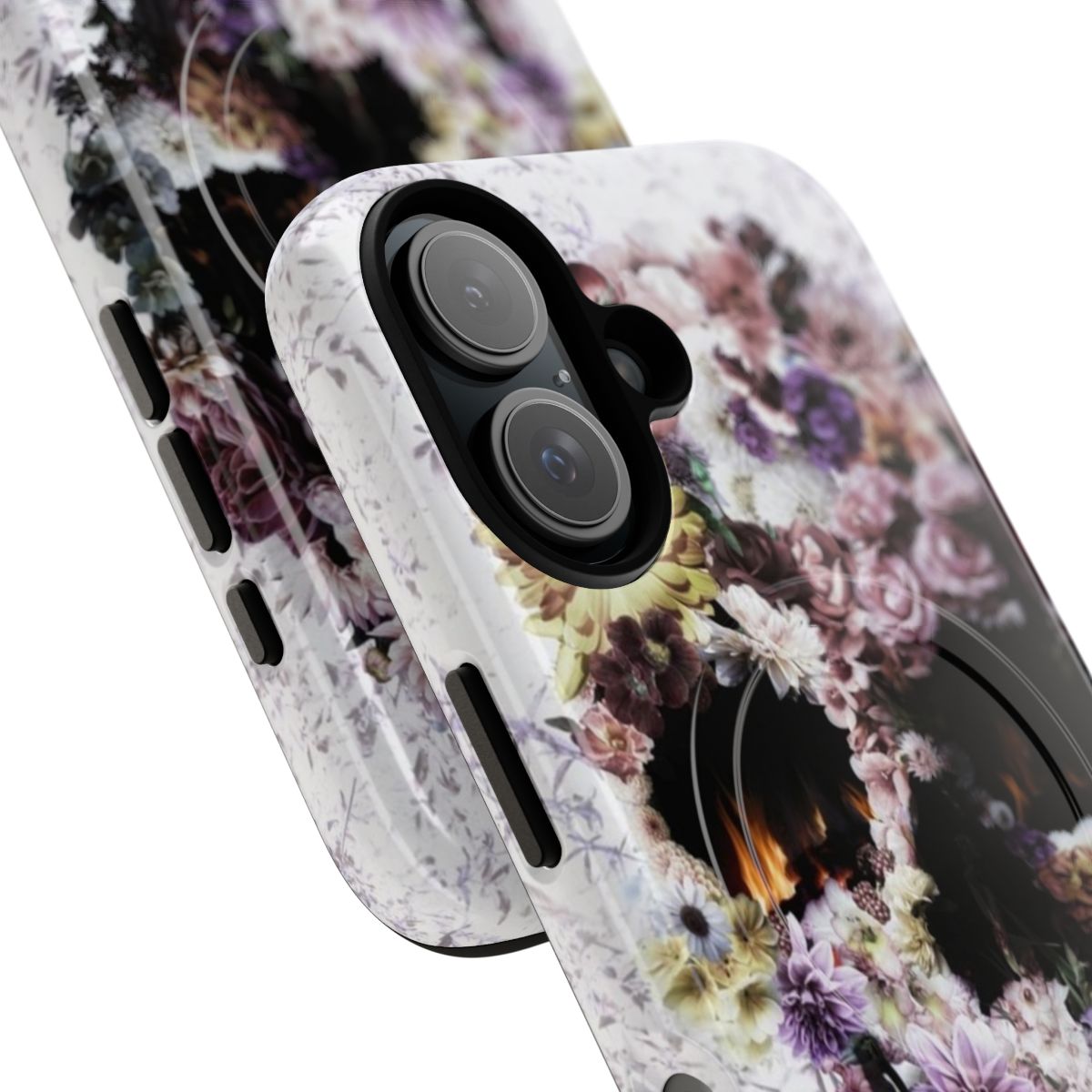 Upland-inspired skull phone case with magnetic closure and durable design - Detail