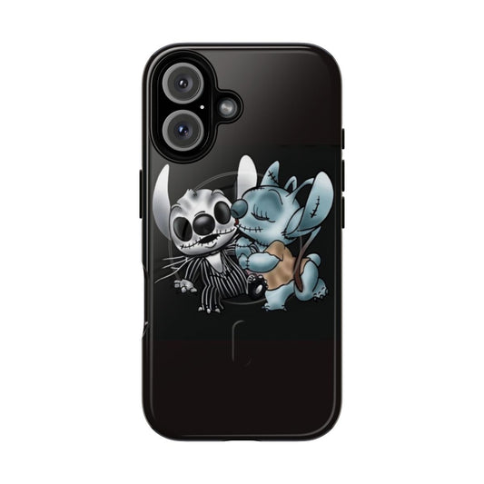 Cartoon Stitch and Angel Magnetic Protective Phone Case