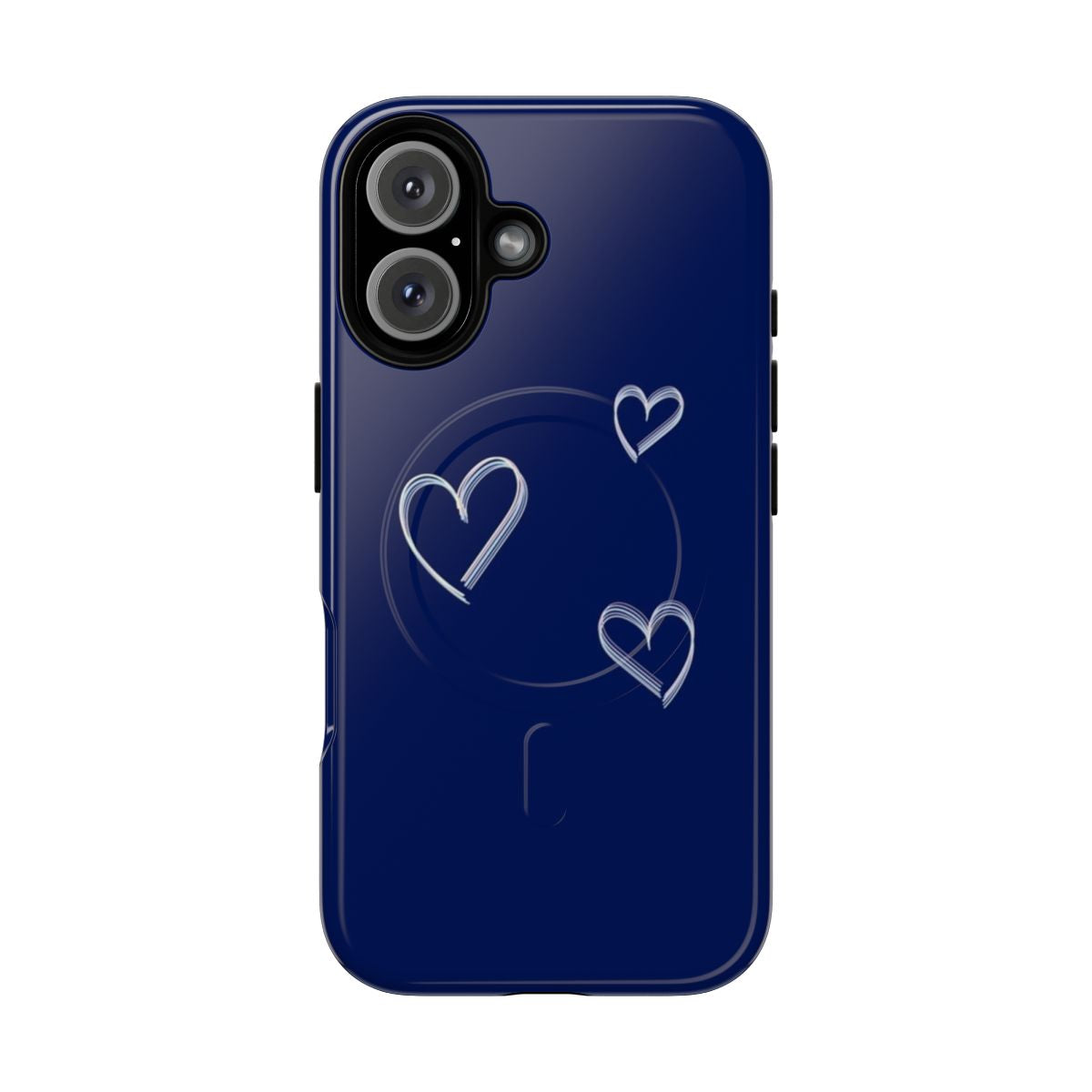 Colorful heart-shaped magnetic phone case with protective features