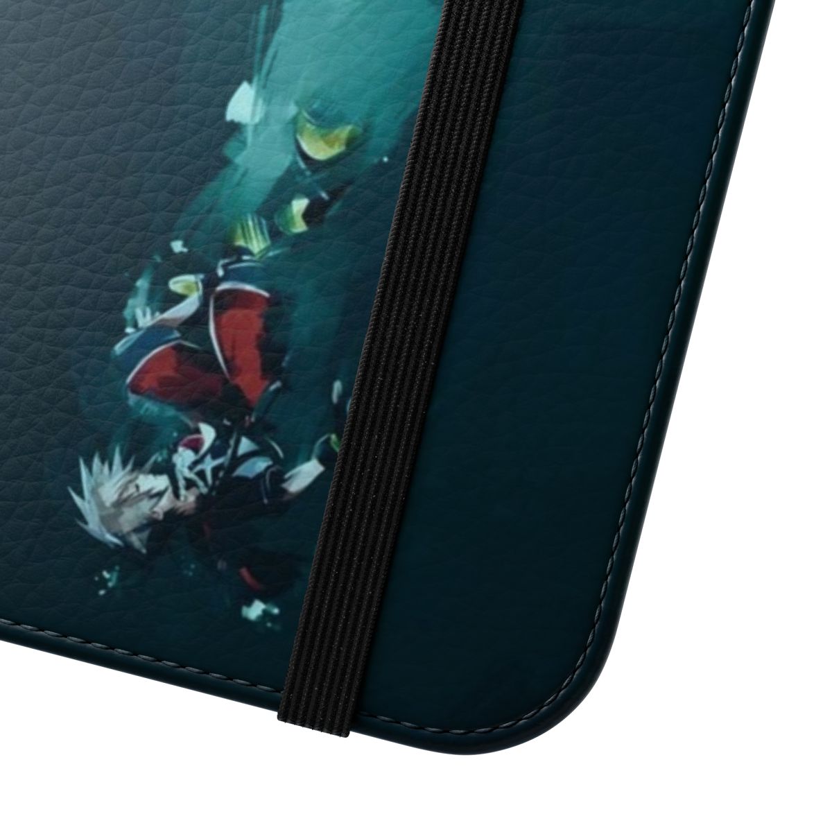 Kingdom Hearts-themed flip cover phone case with high-quality design - Close Up