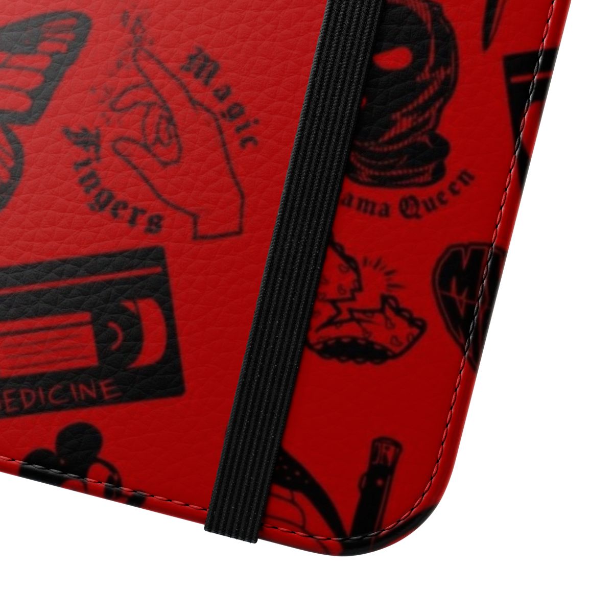 Flip cover phone case with stall flash design - Close Up