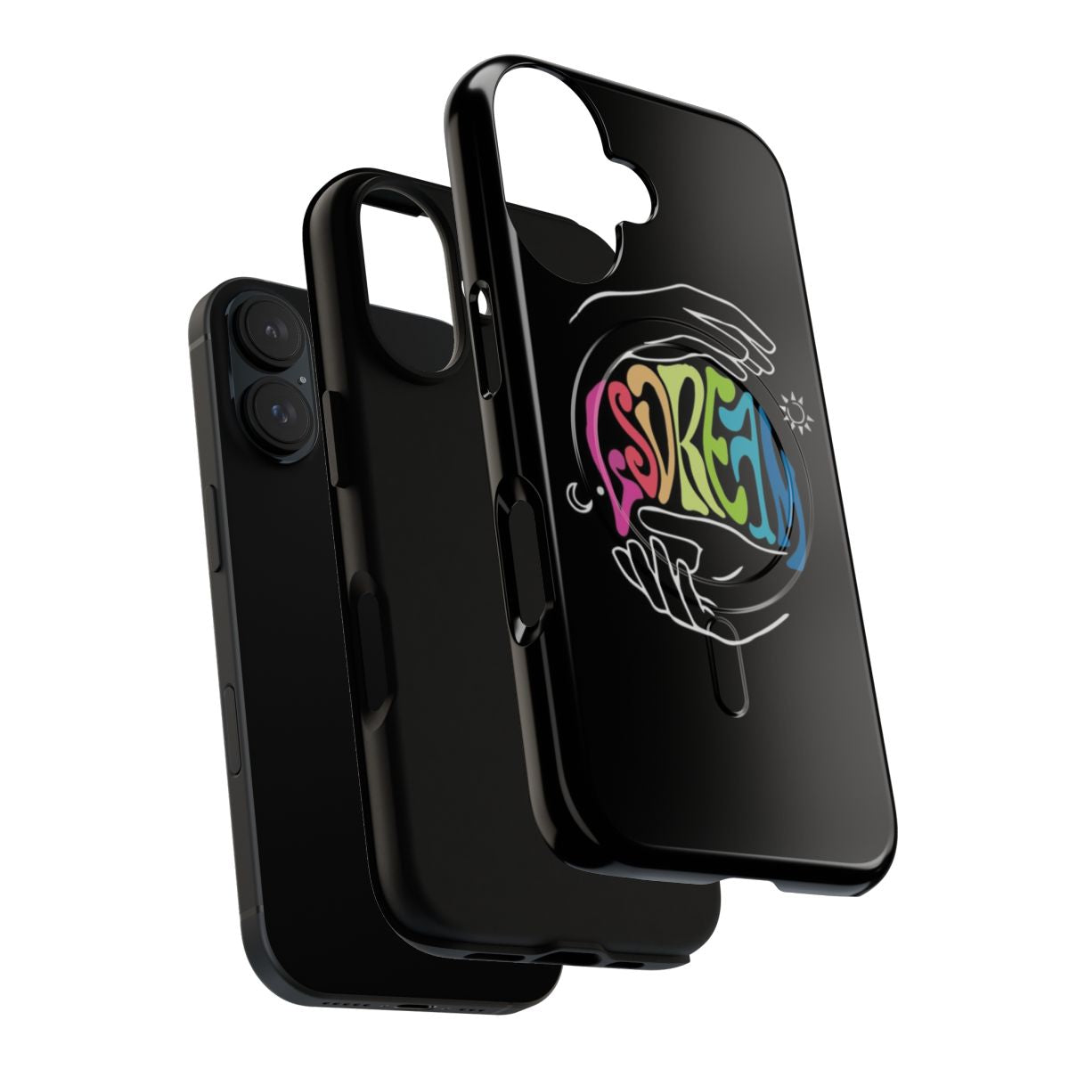 Magnetic phone case featuring LSDREAM and EDM-inspired design - Layers