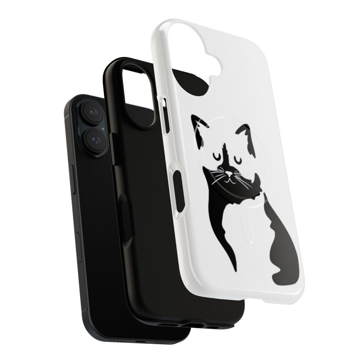 Magnetic tough phone case featuring a sweet kitten design - Layers