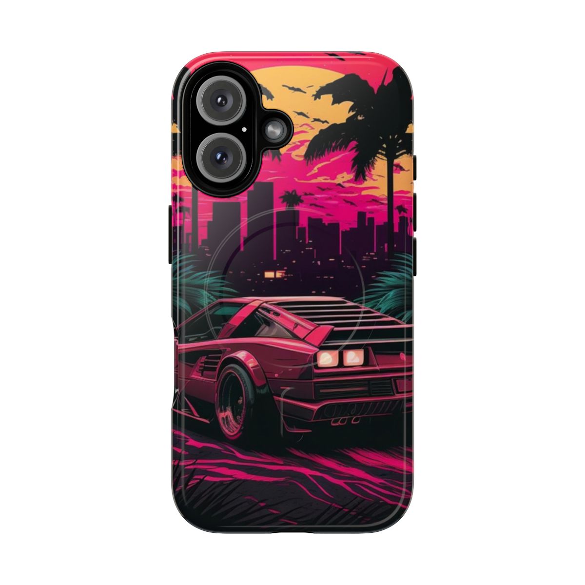 Retro Synthwave Car Design Phone Case