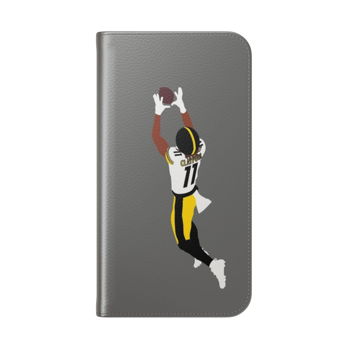 Chase Claypool Inspired Flip Cover Phone Case - Folded Back